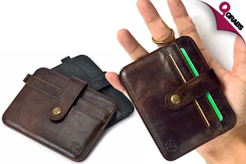 From QR35 Hold What You Need with Genuine Leather Wallets in Black OR Brown! (Up to QR110 Value)
